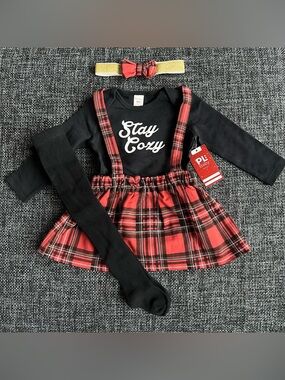 NWT PL Baby Girls 4 Piece Set Size 9 Months